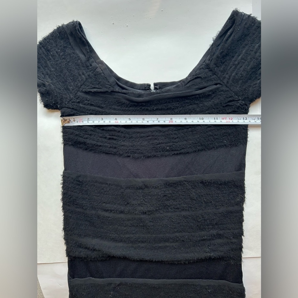 Rag & Bone Silk Raw Hem Layered Black Dress mini x small strechy - Picture 5 of 11